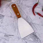 Roostevabast terasest k&uuml;hvel puidust k&auml;epidemega k&uuml;hvel toiduvalmistamislabidas grilli labidas pannkoogi pitsa t&ouml;&ouml;riist small