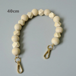 Uus naistekoti aksessuaar Beež puidust helmeste osad Luksuslik k&auml;sit&ouml;&ouml;na valmistatud randmepaela telefoni&uuml;mbriskett Naiste asenduskoti k&auml;epideme kett 40CM