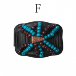 1 tk venivad juukseklambrid, topeltlibistatav juuksen&otilde;el, puidust helmed, juuksekamm Vintage naiste aksessuaarid F