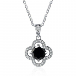Bague Ringen 1-karaadine ehtne moissaniidist ripats kaelakee naistele sinise rohelise v&auml;rviga D v&auml;rvi moissanite 925 h&otilde;bedast daami ehteid about 45 cm must