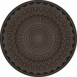 Retro Mandala lootose lillemustriga &uuml;mmargune vaip Tool P&otilde;randamatt Pehmed vaibad elutuppa libisemisvastane vaip Magamistoa sisekujundusvaip 120cm x 120cm