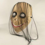 Halloweeni &otilde;udus pikkade juuste maskiga Naljakas mask V-kujuline suumask Momo mask