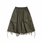 Suvised pingutusn&ouml;&ouml;riga l&uuml;hikesed p&uuml;ksid Naiste Ins Trend Streetwear Vintage laia s&auml;&auml;rega poolp&uuml;ksid Pluss suuruses lahtised vabaaja p&uuml;ksid S roheline