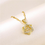 Hexagram Star Titanium Steel Kaelakee Ehted Naiste Mood Ripats Kaelakee Ehted Kingitus LM kuld
