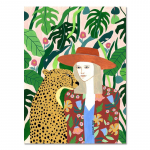 T&uuml;druk laamad Leopard Tiger Orange Vintage plakatid ja prindid Seinakunsti l&otilde;uendi maalimine Seinapildid elutoa kaunistamiseks 21x30cm No Frame