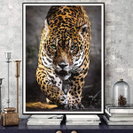 5D DIY Teemantmaal Metsik Leopard Ristpistesett T&auml;ielik Teemanttikand Mosaiikkunst Pilt Rhinestones Dekoor Kingitus Full Round 20x30cm