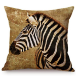 Sebra padjakate V&auml;rviliste triipudega padjap&uuml;&uuml;r Aafrika Akvarellmaal Loomade padjakatted Magamistoa Diivani kaunistus 45x45cm