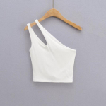 Seksikas naiste k&auml;rbitud &uuml;laosa, tugev veniv, kootud varrukateta, &otilde;&otilde;nsa &otilde;laga lihtne seljata topp S must