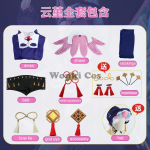 Genshin Impact Yunjin Cosplay kost&uuml;&uuml;m Genshin Yun Jin Cosplay r&otilde;ivad Naiste Parukas Pikad juuksed Pary Kost&uuml;&uuml;mide jaoks costume-S