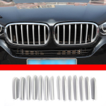 14 tk ABS h&otilde;bedast auto esiv&otilde;re dekoratiivribad katteliistud BMW X5 F15 X6 F16 2014-2018 auto v&auml;limuse jaoks Style A black