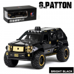 Diecast metallist m&auml;nguautod, 1/24 G Pattoni maastikuautode m&auml;ngumudel heli ja valgusega, kingitused 3-aastastele ja vanematele poistele 1/24-19.6x8.5x7.5cm must