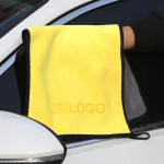 1 tk eriti paks pl&uuml;&uuml;sist mikrokiust r&auml;tik &uuml;liimav pehme auto puhastuslapp poleerimisdetailid 30*30cm kollane