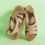 Sandaalid Naised Lamedad Kingad Suvised Naiste puukingad Crystal Peep Toe Sandaalid Pehme p&otilde;hjaga Veekindel 37 pruun