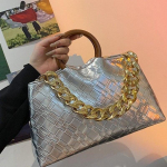 Piiri&uuml;lene akr&uuml;&uuml;lr&otilde;ngas, k&auml;eshoitav kandekott 2022, uus moodne paks keti kaunistus, &uuml;ks &otilde;la ristuv naistekott valge