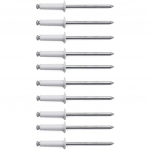 10 needi valge plaadiga auto mootors&otilde;iduki Schoter Mobylette plastikust kaitsekruvi Bolloni kinnitus 9x6x2cm