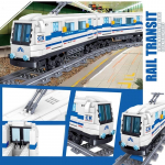 476tk CITY MOC tehniline raudtee Transpordirada Rongi ehitusplokid Metroo raudtee mudel Tellised Lastele M&auml;nguasjad poistele