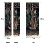 3D loomingulised puidust uksekaunistused kleebised Marmor lihtsad abstraktsed jooned lilled elutoa tapeet Kodukaunistus Magamistoa kunstikleebised 77*200cm