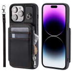 Multifunktsionaalne t&otilde;mblukuga rahakoti&uuml;mbris 5 kaardipesaga Samsung S23 S22 S21 A13 A14 A52 A53 A54 iPhone 14 13 12 11 PU kokkupandav kate k&auml;erihmaga iPhone 6 Plus/6S Plus must