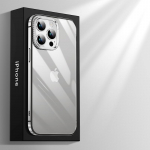 Luksuslik magnetilise roostevabast terasest raamiga telefoni&uuml;mbris iPhone'ile 15 14 13 12 Pro Max Metal Magsafe s&otilde;rmej&auml;ljevastane l&auml;bipaistev kate iPhone 12 must