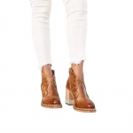 Tikitud moesaapad Naiste needi kristallist k&otilde;rge kontsaga l&uuml;hikesed saapad poolsaapad 39 punakaspruun