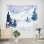 Hiina tint Maastik seinavaip Seinale Rippuv kodukaunistus kardin katted riidest tekk p&auml;ikeseloojang Rannavaade hiiglaslik riie plakat 95x73cm