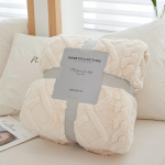 Paks talvetekk Pehmed soojad villased vooditekid Plaid Taff Cashmere Lamb termotekk voodikate 200*230cm valge