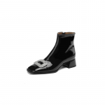 J/B8/Naiste mitmek&uuml;lgse temperamendiga madala kontsaga l&uuml;hikesed saapad, uued &uuml;hev&auml;rvilised paksu kontsaga l&uuml;hikesed saapad s&uuml;giseks ja talveks 37 must