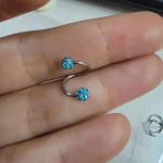 Roostevabast terasest Twist Ear Helix k&otilde;hre k&otilde;rvar&otilde;ngas Stud keha augustamine