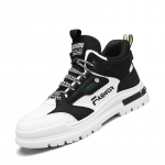 Uued meeste saapad K&otilde;rge &uuml;laosaga tossud Meeste Trend Mootorjalatsid Rooma poolsaapad Briti Style Outdoor Punk Tossud Meestele 39 must/valge