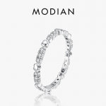 MODIAN 925 Sterling h&otilde;bedased s&uuml;damed virnastatavad s&otilde;rmused naistele Vintage peoaksessuaarid peened ehted 5 h&otilde;be