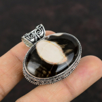 Maap&auml;hklipuu Jaspis Ripats 925 Sterling H&otilde;bedast Ripats K&auml;sit&ouml;&ouml;na Valmistatud Ehtsa Kivist Ripats Vintage Ripats Naistele Elegantne Ehtekink Talle