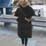 Parka s&uuml;gisene talvejope Naiste riided Vintage soe mantel Naiste naiste puuvillane sulejope soe paks pikk parkad Oversized XXL must