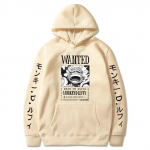 Uusimad Anime &uuml;hes t&uuml;kis kapuutsid Gear 5 Luffy Sun God kapuutsiga pullover Hot Harajuku tr&uuml;kitud dressipluusid vabaaja unisex r&otilde;ivad L beež