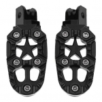 2 tk universaalsed metallist maastikumootorratta mootorratta jalatoed jalatalla pedaalid must