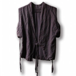 Johnature naiste vintage linane sidemega vestid mantlid Tumelilla V-kaelusega Hiina stiilis riided s&uuml;gisene naiste vestid mantlid One Size tumelilla v&auml;rv