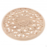 Vintage v&auml;rvimata puidust nikerdatud nurgapealne aplikatsioon kodu, 24 cm