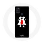 Coque Samsung Galaxy A21S Hunter x Hunter Manga Logo Noir