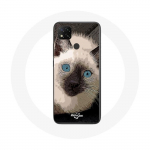 Xiaomi Redmi 9C &uuml;mbris must-valge siniste silmadega siiami kass