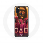 Samsung Galaxy A21S &uuml;mbris Squid Game Masks Ruudukujuline kolmnurk ja ringjoonis