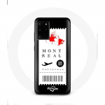 Coque pour Samsung Galaxy S11 Plus Billet d'avion Montr&eacute;al Canada