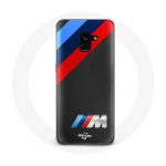 Coque pour Samsung Galaxy A8 Plus BMW M Logo carbone