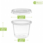 100 tk v&auml;ikesed kaanega plastmahutid, pitseeritud virnastatavad, salatikastmen&otilde;ud, peo- ja reisimaitseainetopsid 1Oz-100pcs