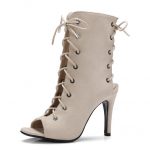 Naiste K&otilde;rged kontsad Sandaalid Peep Toe tikkp&uuml;ksid Paelad Seksikad Mugavad Jazz-tantsusaapad Naiste Moodsad kingad Suvesinine 43 35 mandliroheline