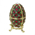 Lihav&otilde;ttemunakujuline nipsasjakast K&auml;sit&ouml;&ouml; Kevadine Faberge ehete korraldaja punane