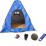 WTEMPO J&auml;&auml;p&uuml;&uuml;gitelk &otilde;ues kokkupandav talvine paksendav tepitud vihmakindel riie Talvep&uuml;&uuml;gi kiiravatav kokkupandav telk sinine