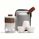 1 komplekt reisiteekomplekt isadep&auml;evaks, sobib p&auml;rastl&otilde;unaseks tee&otilde;htuks; &Otilde;ues kasutatava tee valmistamise pott Kung Fu teekomplekt 1 kannu 3 tassi kaasaskantav teekomplekt