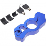 GLEAVI 1 komplekt Signaali lukustus Gaasihoob Lukustus Turvalukk Mootorratta jaoks Blokeerumisvastane mootorratta juhtraua turvalukk Mootorratta tarvikud Mootorratas 13.5X5.5cn sinine