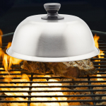 Basting Steaming Cover Cheese Melting Dome thicken with Handle Universal Stainless Steel grill domes 20cm