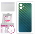 apgo Protective Skin Sticker for the back compatible with Samsung Galaxy A04e, Wrap Film, Foil, Vinyl - Pattern Carbon Chameleon CAKA1