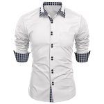 Meeste moodne ruuduline pikkade varrukatega s&auml;rk Meeste rev&auml;&auml;ridega lapiga &auml;rilised Slim Fit vabaaja s&auml;rgid M